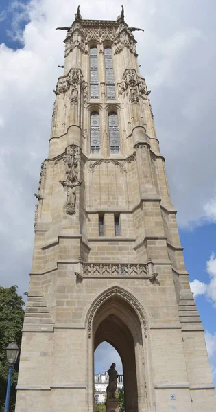 Tour Saint Jacques Torre Gótica Extravagante Paris França — Fotografia de Stock