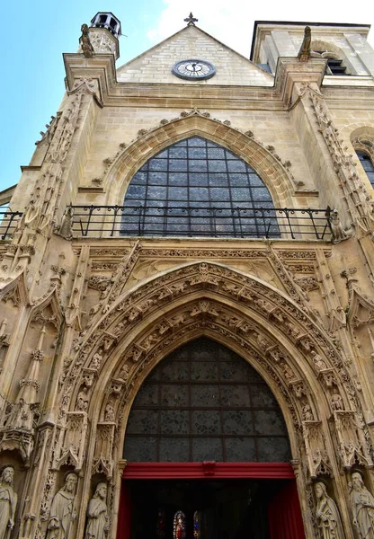 Eglise Saint Merri Яскрава Готична Церква Розташована Святий Мартин Paris — стокове фото