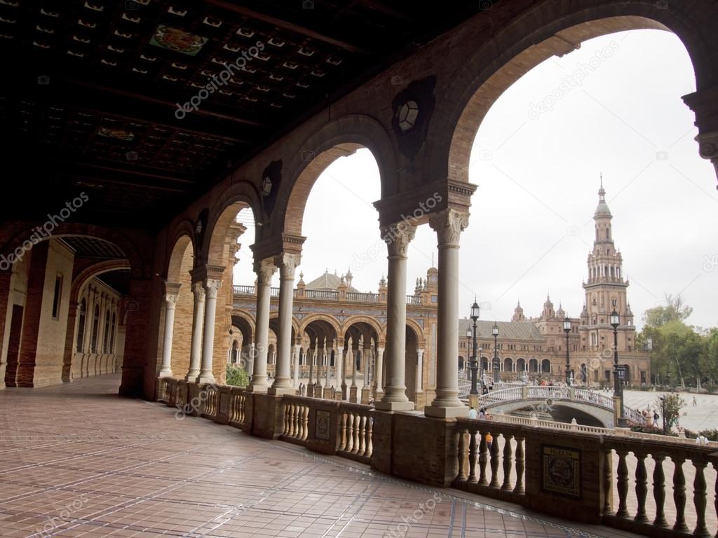 Plaza de Espana Sevilla view from open gallery