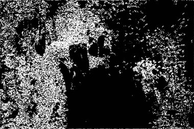 Siyah beyaz desenli, noktalı, lekeli, çizik ve çizikli sıkıntılı bir arkaplan. Soyut vektör illüstrasyonu.