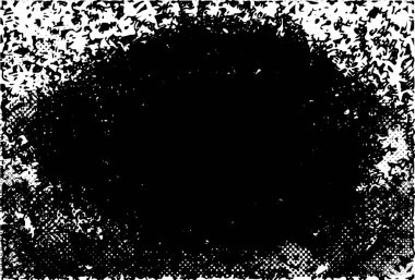 Siyah beyaz desenli, noktalı, lekeli, çizik ve çizikli sıkıntılı bir arkaplan. Soyut vektör illüstrasyonu.