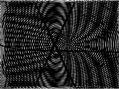 Siyah beyaz desenli, noktalı, lekeli, çizik ve çizikli sıkıntılı bir arkaplan. Soyut vektör illüstrasyonu.