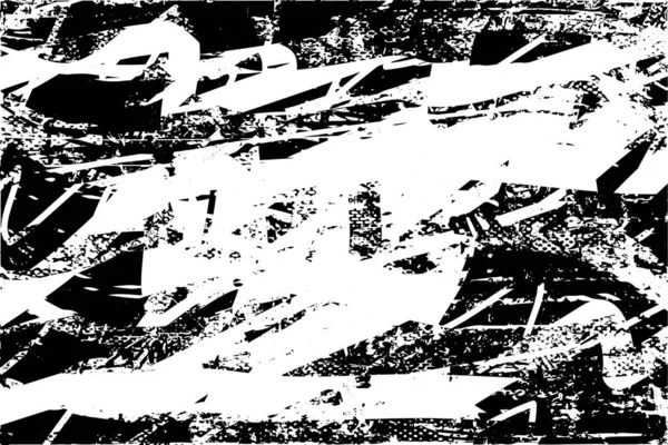 Fond Tourmenté Texture Noire Blanche Avec Points Taches Rayures Lignes — Image vectorielle