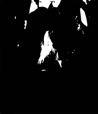 Siyah beyaz desenli, noktalı, lekeli, çizik ve çizikli sıkıntılı bir arkaplan. Soyut vektör illüstrasyonu.