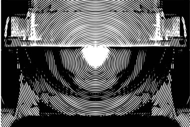 Siyah beyaz desenli, noktalı, lekeli, çizik ve çizikli sıkıntılı bir arkaplan. Soyut vektör illüstrasyonu.