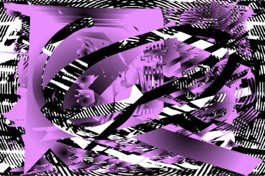 Siyah, mor ve beyaz desenli sıkıntılı bir arka plan. Noktalar, lekeler, çizikler ve çizikler. Soyut vektör illüstrasyonu.