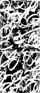 Siyah beyaz desenli, noktalı, lekeli, çizik ve çizikli sıkıntılı bir arkaplan. Soyut vektör illüstrasyonu.