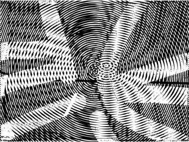 Siyah beyaz desenli, noktalı, lekeli, çizik ve çizikli sıkıntılı bir arkaplan. Soyut vektör illüstrasyonu.