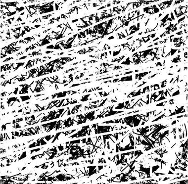 Siyah beyaz desenli, noktalı, lekeli, çizik ve çizikli sıkıntılı bir arkaplan. Soyut vektör illüstrasyonu.