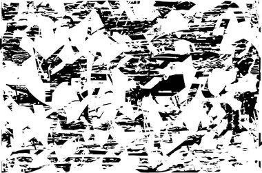 Siyah beyaz desenli, noktalı, lekeli, çizik ve çizikli sıkıntılı bir arkaplan. Soyut vektör illüstrasyonu.