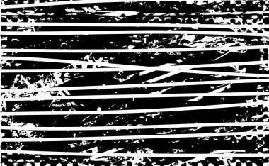 Siyah beyaz desenli, noktalı, lekeli, çizik ve çizikli sıkıntılı bir arkaplan. Soyut vektör illüstrasyonu.