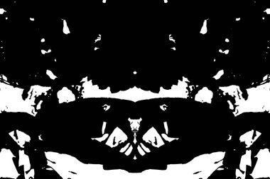 Siyah beyaz desenli, noktalı, lekeli, çizik ve çizikli sıkıntılı bir arkaplan. Soyut vektör illüstrasyonu.