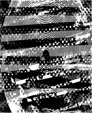 Siyah beyaz desenli, noktalı, lekeli, çizik ve çizikli sıkıntılı bir arkaplan. Soyut vektör illüstrasyonu.