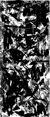 Siyah beyaz desenli, noktalı, lekeli, çizik ve çizikli sıkıntılı bir arkaplan. Soyut vektör illüstrasyonu.