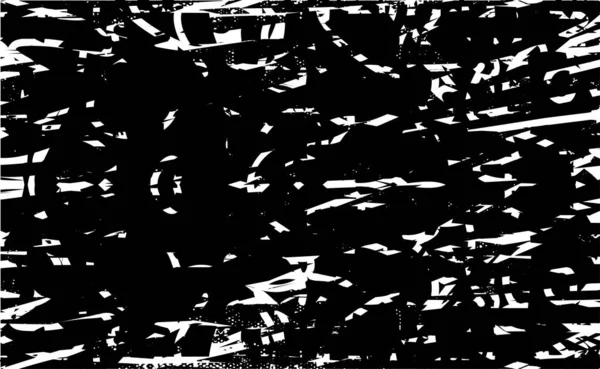 Fond Tourmenté Texture Noire Blanche Avec Points Taches Rayures Lignes — Image vectorielle