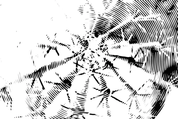 Тревожный Фон Черно Белой Текстуре Кактусами Точками Пятнами Царапинами Линиями — стоковый вектор