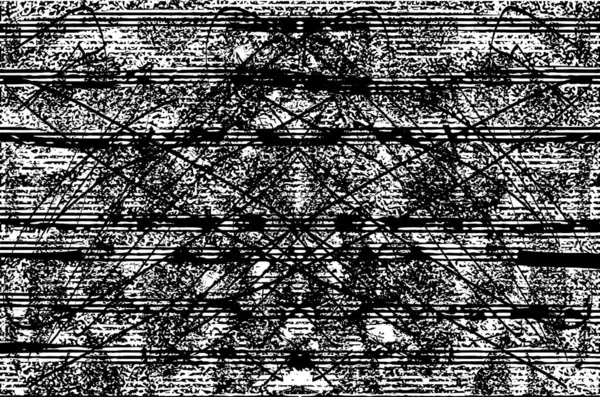 Trudne Tło Czarno Białej Fakturze Kropkami Plamkami Zadrapaniami Liniami Abstrakcyjna — Wektor stockowy
