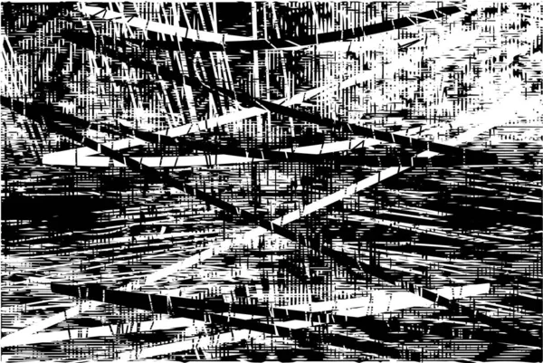 Fond Tourmenté Texture Noire Blanche Avec Points Taches Rayures Lignes — Image vectorielle