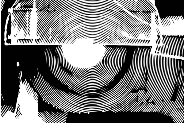 Fondo Angustiado Textura Blanco Negro Con Círculos Puntos Manchas Arañazos — Vector de stock