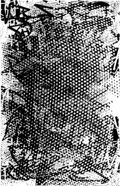 Siyah beyaz desenli, noktalı, lekeli, çizik ve çizikli sıkıntılı bir arkaplan. Soyut vektör illüstrasyonu.