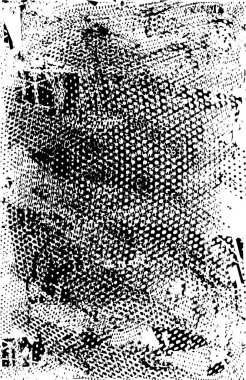 Siyah beyaz desenli, noktalı, lekeli, çizik ve çizikli sıkıntılı bir arkaplan. Soyut vektör illüstrasyonu.