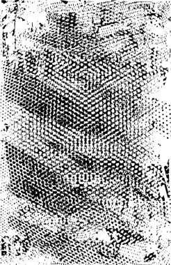 Siyah beyaz desenli, noktalı, lekeli, çizik ve çizikli sıkıntılı bir arkaplan. Soyut vektör illüstrasyonu.