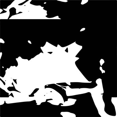 Siyah beyaz desenli, noktalı, lekeli, çizik ve çizikli sıkıntılı bir arkaplan. Soyut vektör illüstrasyonu.