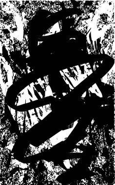 Siyah beyaz desenli, noktalı, lekeli, çizik ve çizikli sıkıntılı bir arkaplan. Soyut vektör illüstrasyonu.