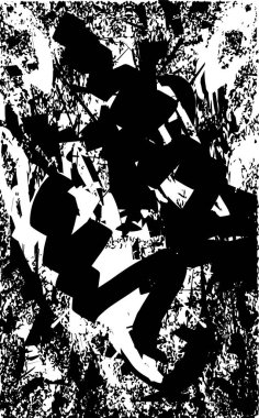 Siyah beyaz desenli, noktalı, lekeli, çizik ve çizikli sıkıntılı bir arkaplan. Soyut vektör illüstrasyonu.