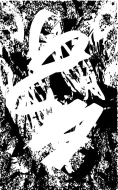 Siyah beyaz desenli, noktalı, lekeli, çizik ve çizikli sıkıntılı bir arkaplan. Soyut vektör illüstrasyonu.