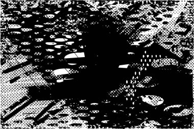 Çizik ve çiziklerle dolu siyah beyaz bir arka plan. Soyut vektör illüstrasyonu.