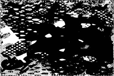 Çizik ve çiziklerle dolu siyah beyaz bir arka plan. Soyut vektör illüstrasyonu.