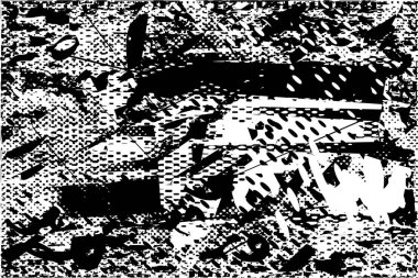 Çizik ve çiziklerle dolu siyah beyaz bir arka plan. Soyut vektör illüstrasyonu.