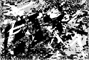 Çizik ve çiziklerle dolu siyah beyaz bir arka plan. Soyut vektör illüstrasyonu.