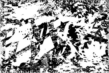 Çizik ve çiziklerle dolu siyah beyaz bir arka plan. Soyut vektör illüstrasyonu.