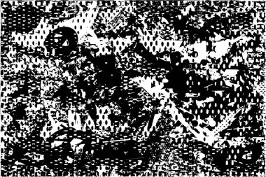 Çizik ve çiziklerle dolu siyah beyaz bir arka plan. Soyut vektör illüstrasyonu.