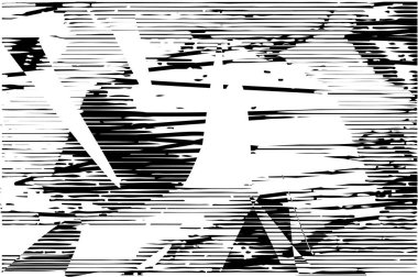 Çizik ve çiziklerle dolu siyah beyaz bir arka plan. Soyut vektör illüstrasyonu.