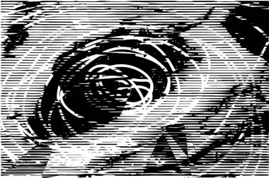 Çizik ve çiziklerle dolu siyah beyaz bir arka plan. Soyut vektör illüstrasyonu.