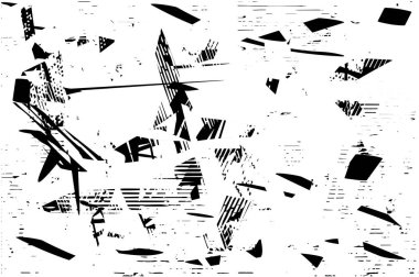 Çizik ve çiziklerle dolu siyah beyaz bir arka plan. Soyut vektör illüstrasyonu.