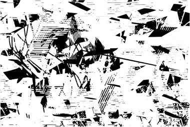 Çizik ve çiziklerle dolu siyah beyaz bir arka plan. Soyut vektör illüstrasyonu.