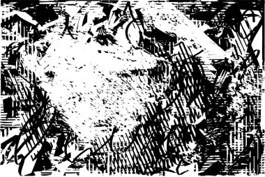 Çizik ve çiziklerle dolu siyah beyaz bir arka plan. Soyut vektör illüstrasyonu.