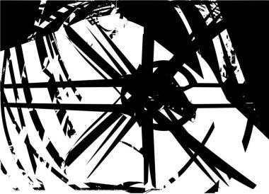 Çizik ve çiziklerle dolu siyah beyaz bir arka plan. Soyut vektör illüstrasyonu.