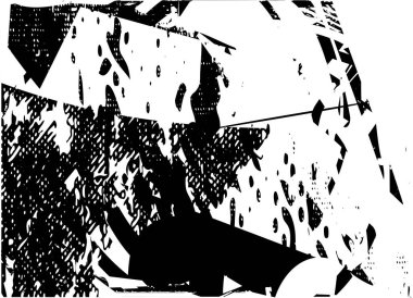 Çizik ve çiziklerle dolu siyah beyaz bir arka plan. Soyut vektör illüstrasyonu.