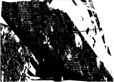 Çizik ve çiziklerle dolu siyah beyaz bir arka plan. Soyut vektör illüstrasyonu.