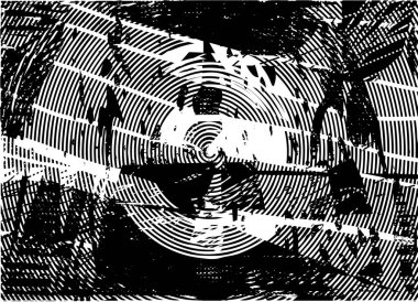 Çizik ve çiziklerle dolu siyah beyaz bir arka plan. Soyut vektör illüstrasyonu.