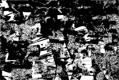 Çizik ve çiziklerle dolu siyah beyaz bir arka plan. Soyut vektör illüstrasyonu.