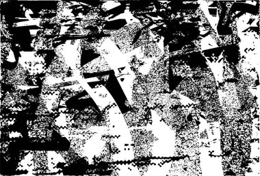 Çizik ve çiziklerle dolu siyah beyaz bir arka plan. Soyut vektör illüstrasyonu.