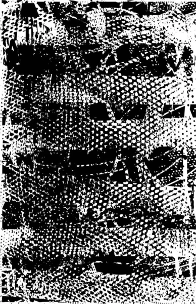 Siyah beyaz desenli, noktalı, lekeli, çizik ve çizikli sıkıntılı bir arkaplan. Soyut vektör illüstrasyonu.