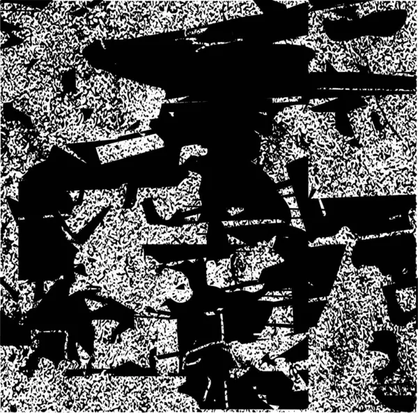 Siyah beyaz desenli, noktalı, lekeli, çizik ve çizikli sıkıntılı bir arkaplan. Soyut vektör illüstrasyonu.