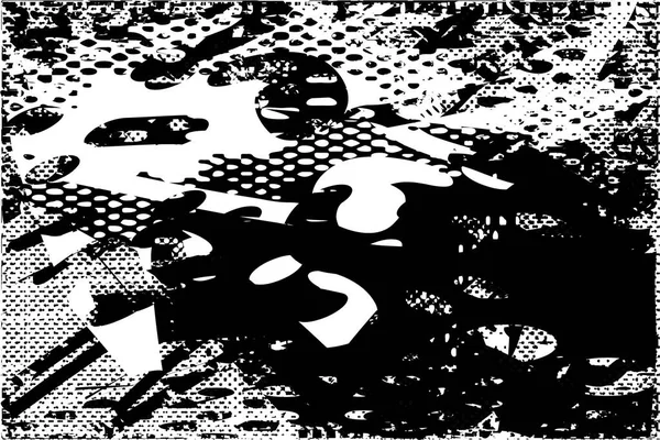 Çizik ve çiziklerle dolu siyah beyaz bir arka plan. Soyut vektör illüstrasyonu.